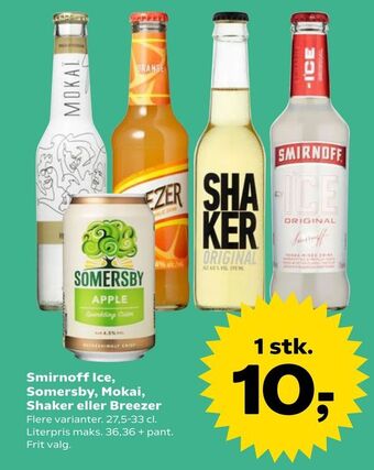 SuperBrugsen Smirnoff Ice, Somersby, Mokai, Shaker eller Breezer tilbud