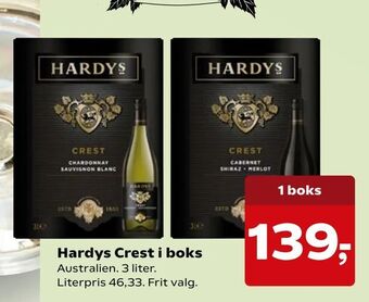 SuperBrugsen Hardys Crest i boks tilbud