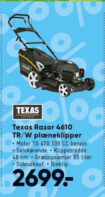Bilka Texas Razor 4610 TR/W plæneklipper tilbud