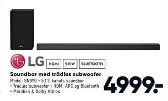 Bilka Soundbar med trådløs subwoofer tilbud