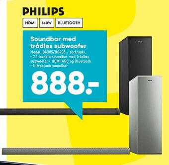 Bilka Soundbar med trådløs subwoofer tilbud