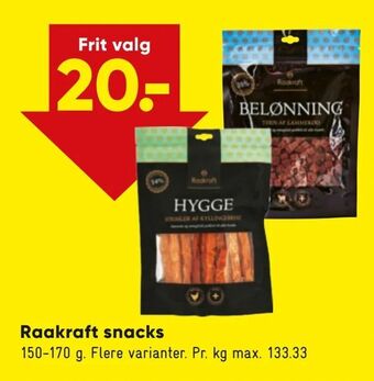Bilka Raakraft snacks tilbud