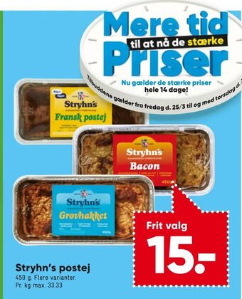 Bilka Stryhn's postej tilbud