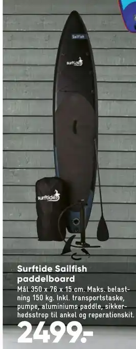 Bilka Surftide Sailfish paddelboard tilbud