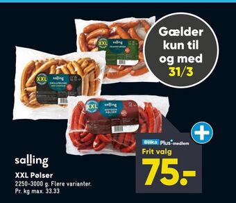 Bilka XXL Pølser tilbud