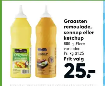 Bilka Graasten remoulade, sennep eller ketchup tilbud