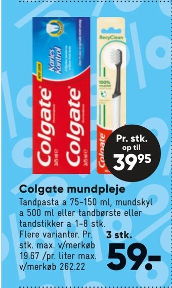 Bilka Colgate mundpleje tilbud