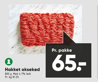 Bilka Hakket oksekød tilbud