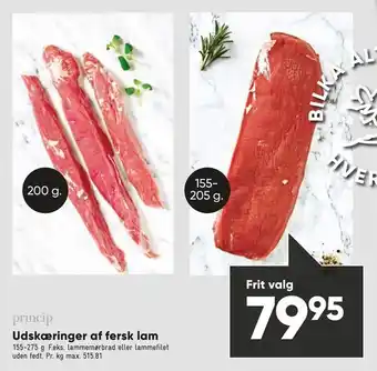 Bilka Udskæringer af fersk lam tilbud