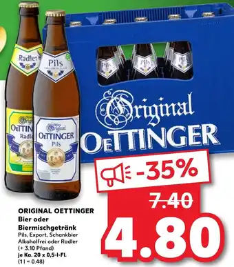 Kaufland Original Oettinger Bier Oder Biermischgetränk tilbud