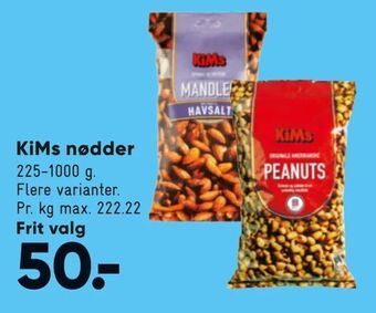Bilka KiMs nødder tilbud
