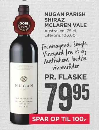 MENY Nugan parish shiraz mclaren vale tilbud