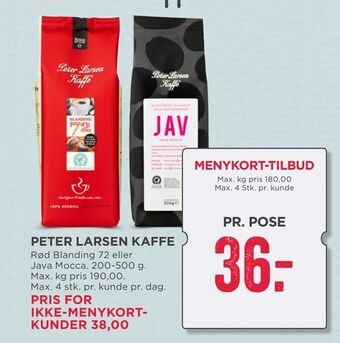 MENY Peter larsen kaffe tilbud