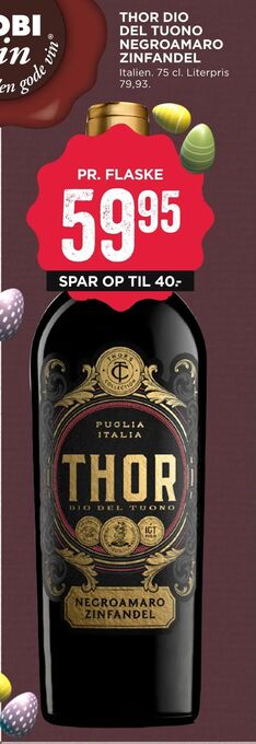 MENY Thor dio del tuono negroamaro zinfandel tilbud