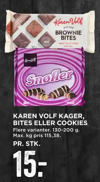 MENY Karen volf kager, bites eller cookies tilbud