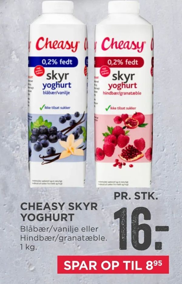 Cheasy skyr yoghurt tilbud hos MENY