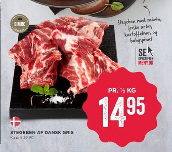 MENY Stegeben af dansk gris tilbud