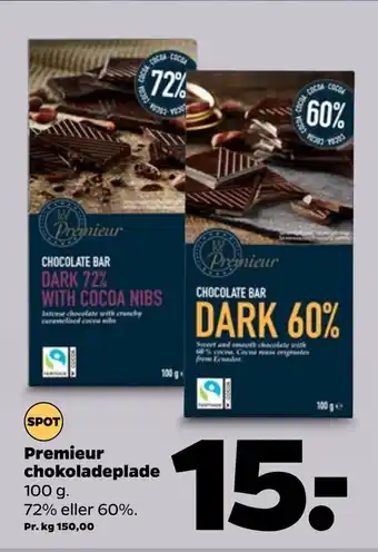 Netto Premieur chokoladeplade tilbud