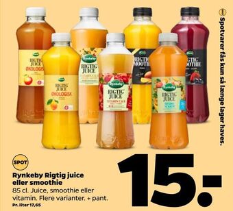 Rynkeby Rigtig juice eller smoothie