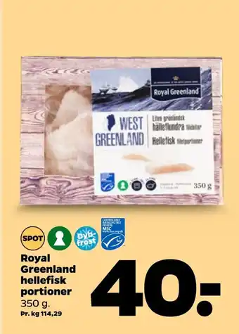 Netto Royal Greenland hellefisk portioner tilbud