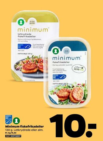 Netto Minimum fiskefrikadeller tilbud