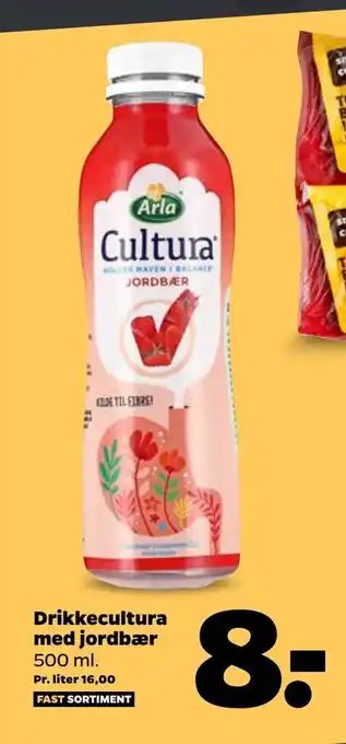 Netto Drikkecultura med jordbær tilbud