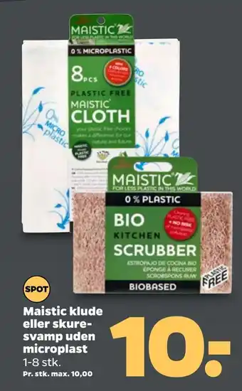 Maistic klude eller skuresvamp uden microplast