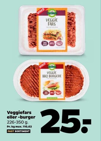 Netto Veggiefars eller -burger tilbud