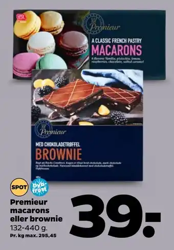 Netto Premieur macarons eller brownie tilbud