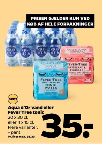 Aqua d'Or vand eller Fever Tree tonic