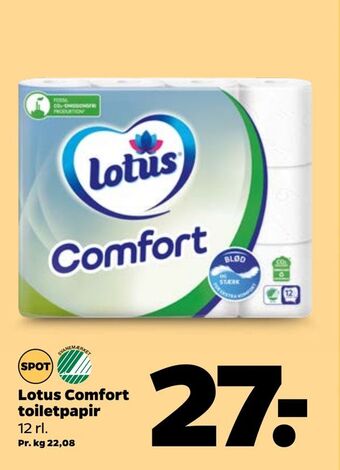 Netto Lotus Comfort toiletpapir tilbud