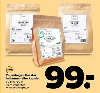 Netto Copenhagen Roaster helbønner eller kapsler tilbud