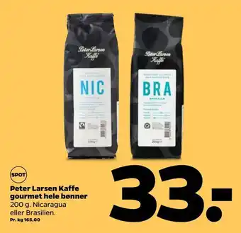 Netto Peter Larsen Kaffe gourmet hele bønner tilbud