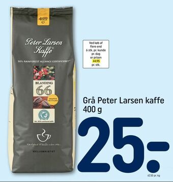 REMA 1000 Grå Peter Larsen kaffe tilbud