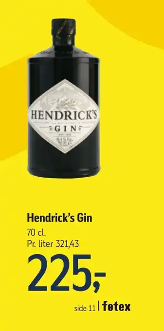 Føtex Hendrick's Gin tilbud