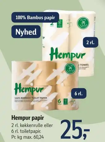 Føtex Hempur papir tilbud