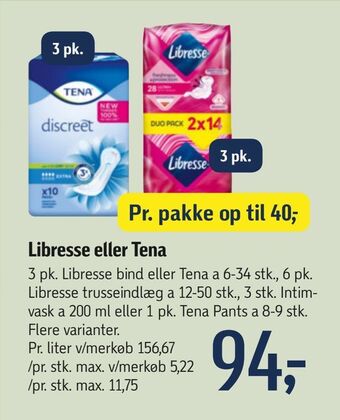 Føtex Libresse eller Tena tilbud