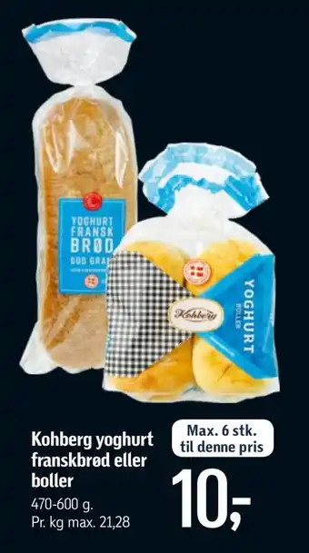 Føtex Kohberg yoghurt franskbrød eller boller tilbud