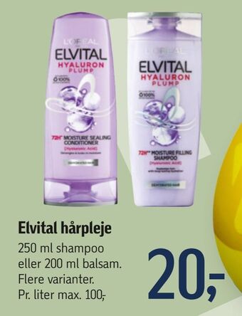 Føtex Elvital hårpleje tilbud