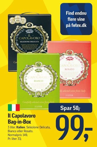 Føtex Il Capolavoro Bag-in-Box tilbud