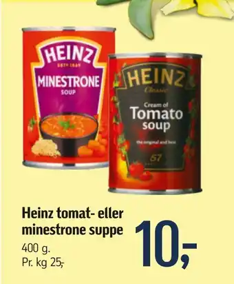 Heinz tomat- eller minestrone suppe