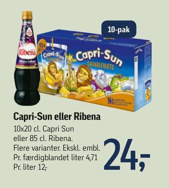 Føtex Capri-Sun eller Ribena tilbud