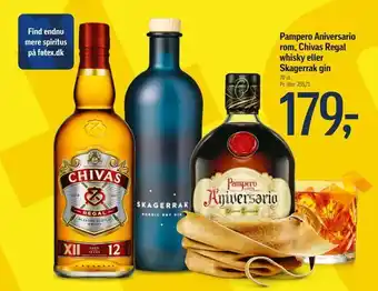 Føtex Pampero Aniversario rom, Chivas Regal whisky eller Skagerrak gin tilbud