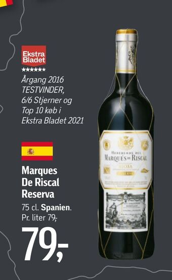 Føtex Marques De Riscal Reserva tilbud