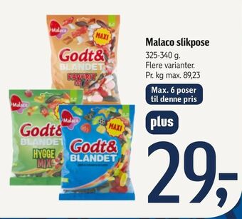 Føtex Malaco slikpose tilbud