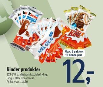 Føtex Kinder produkter tilbud