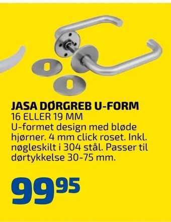 Davidsen Jasa dørgreb u-form tilbud
