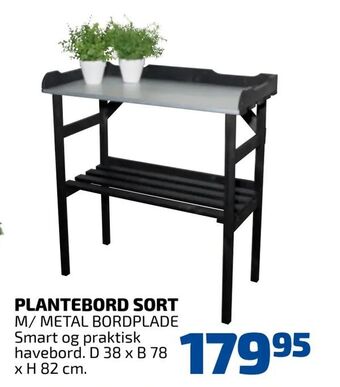 Plantebord sort