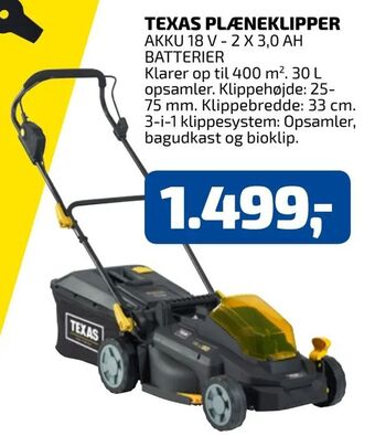 Davidsen Texas plæneklipper tilbud
