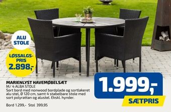 Davidsen Marienlyst havemøbelsæt tilbud